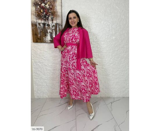 Фотография Костюм женский джинсовый большие размеры р.46-48;50-52;54-56;58-60 (4цв) "VLADA" купить недорого от прямого поставщика, изображение 2