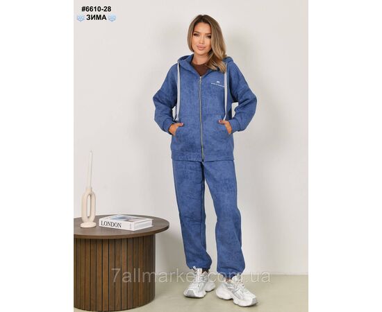 Фотография Костюм жіночий турецька тринитка на флісі варьонка норма 42,44,46 (2цв) "NOWEMBER", изображение 2