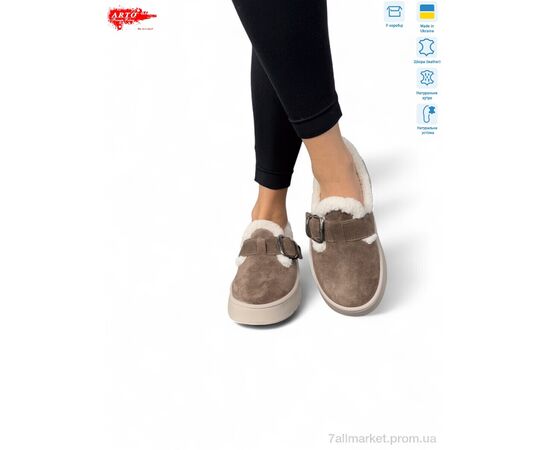 Фотография Туфли женские стильные зима 185 кофе.з. (8 пар р.37-41) "ARTO" недорого оптом от прямого поставщика, изображение 2