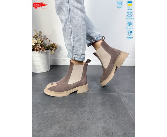 Фотография Ботинки женские стильные зима 105 кофе з. хутро (8 пар р.36-41) "ARTO" недорого оптом от прямого поставщика, изображение 3