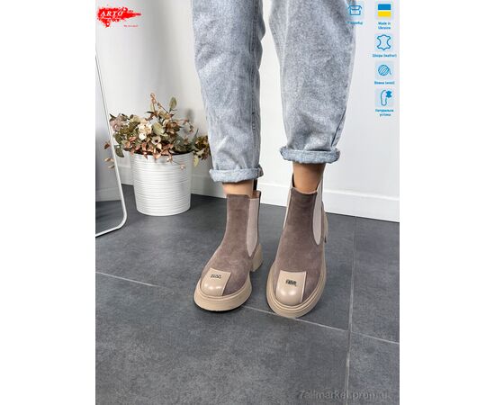 Фотография Ботинки женские стильные зима 105 кофе з. хутро (8 пар р.36-41) "ARTO" недорого оптом от прямого поставщика, изображение 4