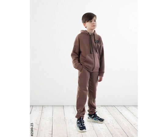 Спортивний костюм на блискавці тринитка на флісі підліток 36,38,40,42 (6кв) "NOWEMBER", зображення 4