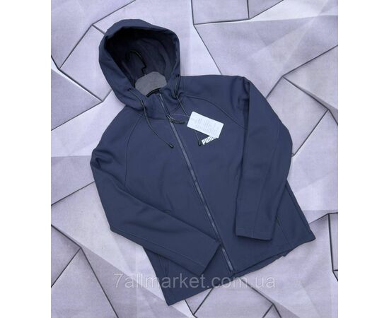 Фотография Ветровка мужская молодёжная с капюшоном/на флисе р-ры L-4XL (4цв) "MACCALI" недорого от прямого поставщика, изображение 2