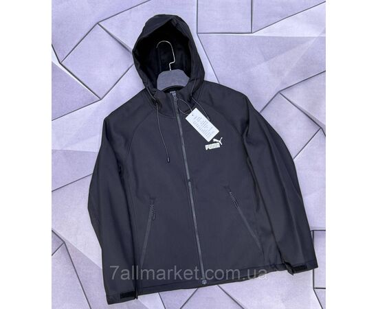 Фотография Ветровка мужская молодёжная с капюшоном/на флисе р-ры L-4XL (4цв) "MACCALI" недорого от прямого поставщика, изображение 4