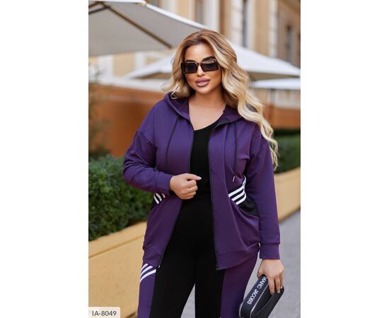 Фотография Женский костюм кофта с брюками на резнике большие размеры р.46-48;50-52;54-56;58-60;62-64 (3цв) "VLADA" купить недорого от прямого поставщика, изображение 12