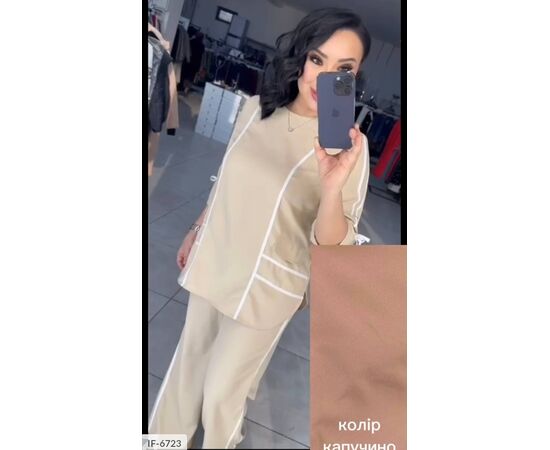 Фотография Костюм двойка женский большие размеры р.46-48;50-52;54-56;58-60;62-64 (5цв) "VLADA" купить недорого от прямого поставщика, изображение 3