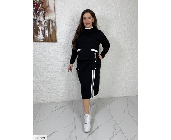 Фотография Костюм двойка женский большие размеры р.46-48;50-52;54-56;58-60;62-64 (3цв) "VLADA" купить недорого от прямого поставщика, изображение 5