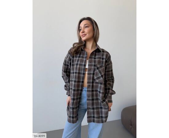 Фотография Женская фланелевая рубашка р.УНИВЕРСАЛЬНЫЙ (6цв) "ANNABELLE" купить недорого от прямого поставщика, изображение 17