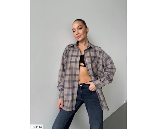 Фотография Женская фланелевая рубашка р.УНИВЕРСАЛЬНЫЙ (6цв) "ANNABELLE" купить недорого от прямого поставщика, изображение 25