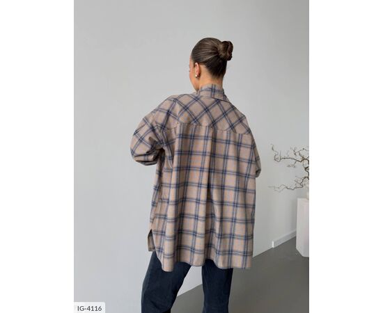 Фотография Женская фланелевая рубашка р.УНИВЕРСАЛЬНЫЙ (6цв) "ANNABELLE" купить недорого от прямого поставщика, изображение 27