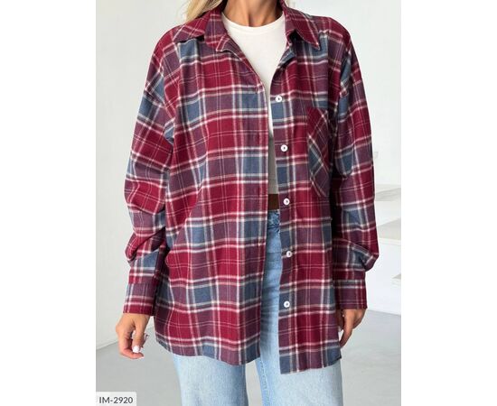 Фотография Женская фланелевая рубашка р.УНИВЕРСАЛЬНЫЙ (6цв) "ANNABELLE" купить недорого от прямого поставщика, изображение 33