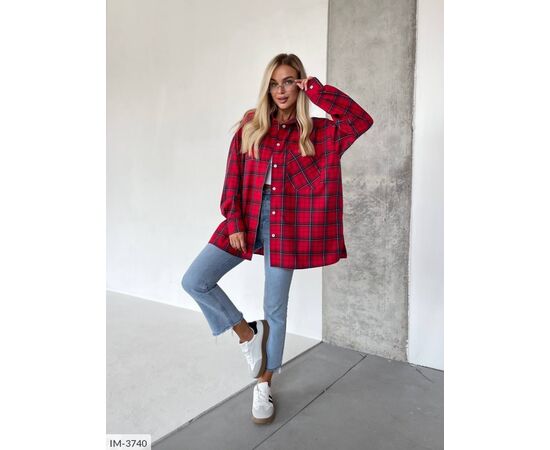 Фотография Женская фланелевая рубашка р.УНИВЕРСАЛЬНЫЙ (6цв) "ANNABELLE" купить недорого от прямого поставщика, изображение 12