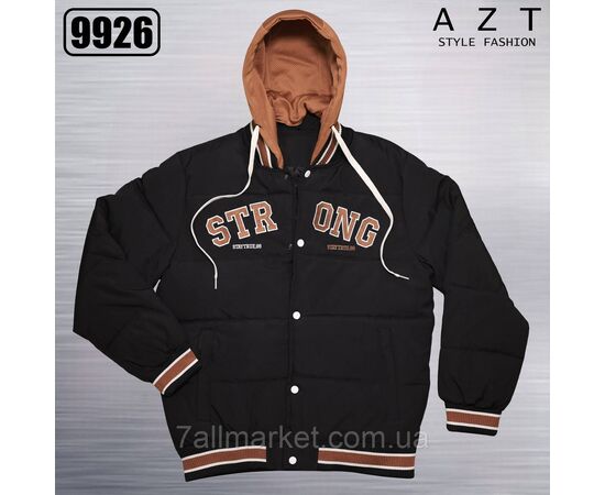 Фотография Куртка-бомбер мужская зимняя с капюшоном  размеры 46-54 (4цв)  "REMAIN" купить недорого от прямого поставщика, изображение 4