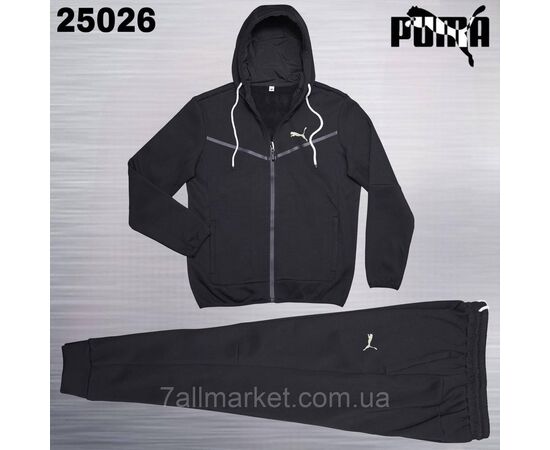 Фотография Спортивный мужской костюм на флис велюре Пума размеры  M-3XL (4цв)  "REMAIN" купить недорого от прямого поставщика, изображение 2