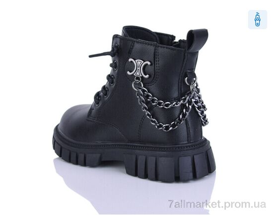 Черевики дитячі зручні Весна/осінь A190 black (8 пар р.27-31) "KEWK" недорого оптом від прямого постачальника, зображення 2