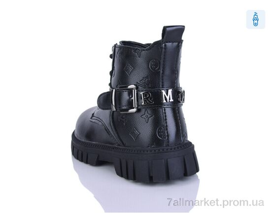 Черевики дитячі зручні Весна/осінь A009 black (8 пар р.27-31) "KEWK" недорого оптом від прямого постачальника, зображення 2