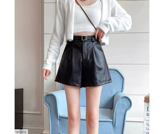 Жіночі стильні шорти з екошкіри. р.42-44;44-46 (2кол.) "BEST FASHION" купити недорого від прямого постачальника, зображення 2