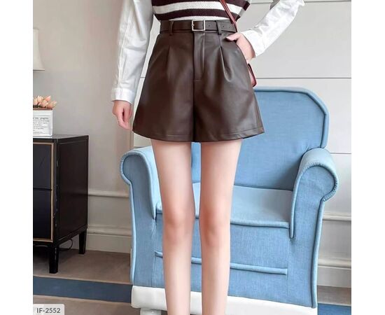 Жіночі стильні шорти з екошкіри. р.42-44;44-46 (2кол.) "BEST FASHION" купити недорого від прямого постачальника, зображення 3