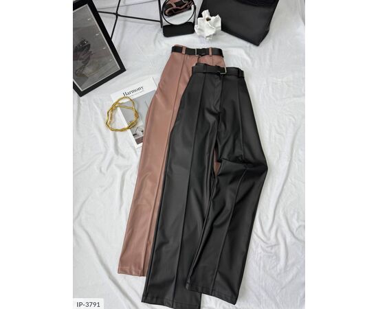 Шкіряні жіночі штани на флісі. р.42-44;44-46;46-48 "BEST FASHION" купити недорого від прямого постачальника, зображення 8