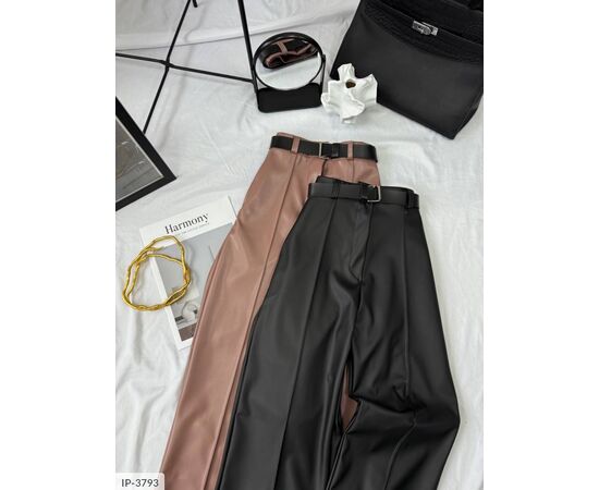 Шкіряні жіночі штани на флісі. р.42-44;44-46;46-48 "BEST FASHION" купити недорого від прямого постачальника, зображення 9