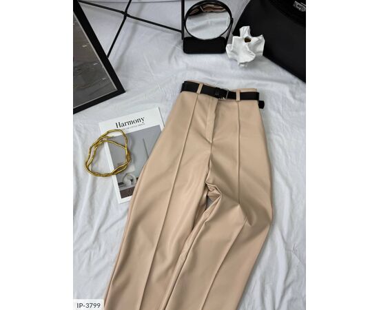 Шкіряні жіночі штани на флісі. р.42-44;44-46;46-48 "BEST FASHION" купити недорого від прямого постачальника, зображення 2