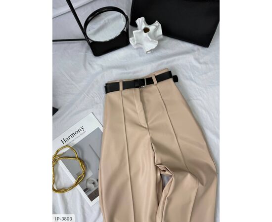 Шкіряні жіночі штани на флісі. р.42-44;44-46;46-48 "BEST FASHION" купити недорого від прямого постачальника, зображення 4