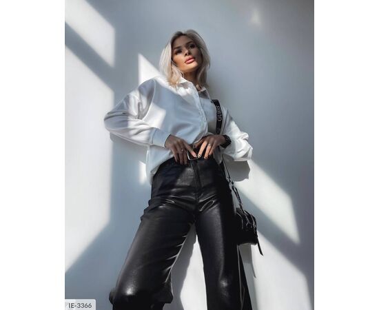 Шкіряні жіночі штани на флісі. р.42-44;44-46;46-48 "BEST FASHION" купити недорого від прямого постачальника, зображення 7