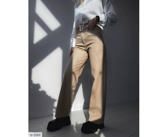 Шкіряні жіночі штани на флісі. р.42-44;44-46;46-48 "BEST FASHION" купити недорого від прямого постачальника, зображення 3