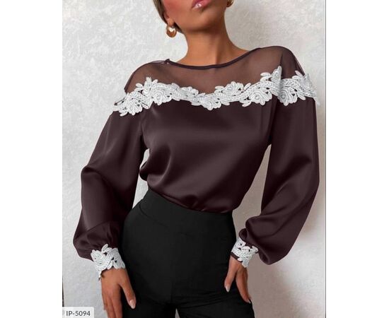 Виконана зі струмливого шовку армані, який красиво лягає по фігурі та дарує відчуття легкості й жіночності р.44-46 "LANA" купити недорого від прямого постачальника, зображення 2