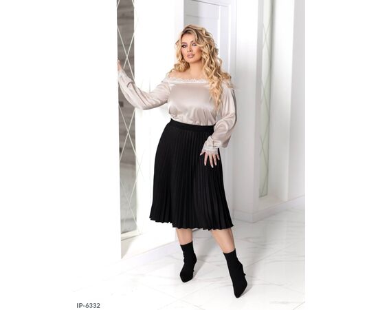 Розкішна гофрована спідниця довжиною 95 см р.50-52;54-56;46-48 "LANA" купити недорого від прямого постачальника, зображення 4