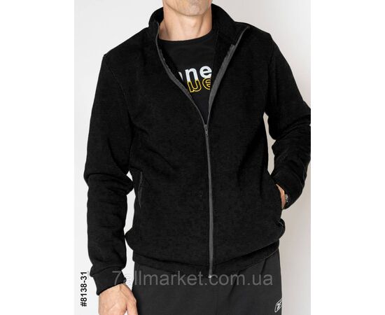 Батник чоловічий на блискавці трьохнитка на флісі норма 48,50,52,54,56 (3кв) "NOWEMBER", зображення 2
