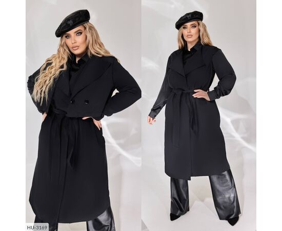 Жіночий тренч великого розміру р.48-50;52-54;56-58 "BRENDA" купити недорого від прямого постачальника, зображення 26