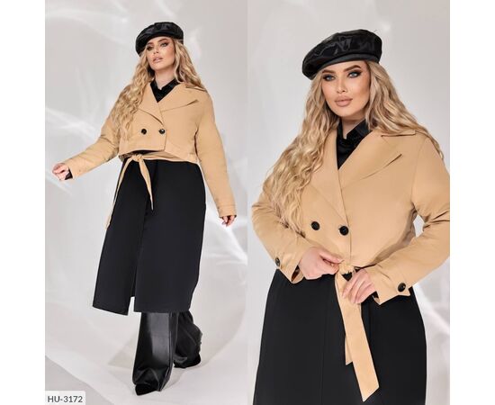 Жіночий тренч великого розміру р.48-50;52-54;56-58 "BRENDA" купити недорого від прямого постачальника, зображення 33