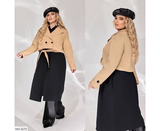 Жіночий тренч великого розміру р.48-50;52-54;56-58 "BRENDA" купити недорого від прямого постачальника, зображення 32