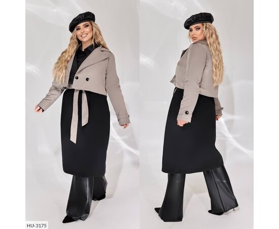 Жіночий тренч великого розміру р.48-50;52-54;56-58 "BRENDA" купити недорого від прямого постачальника, зображення 30