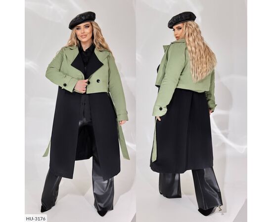 Жіночий тренч великого розміру р.48-50;52-54;56-58 "BRENDA" купити недорого від прямого постачальника, зображення 29