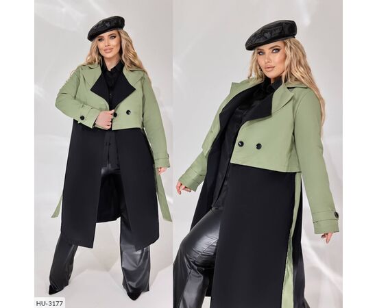 Жіночий тренч великого розміру р.48-50;52-54;56-58 "BRENDA" купити недорого від прямого постачальника, зображення 27