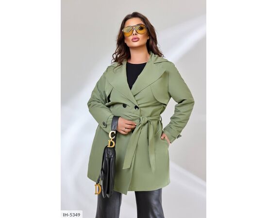 Жіночий тренч великого розміру р.48-50;52-54;56-58 "BRENDA" купити недорого від прямого постачальника, зображення 9