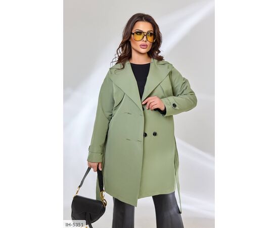 Жіночий тренч великого розміру р.48-50;52-54;56-58 "BRENDA" купити недорого від прямого постачальника, зображення 7