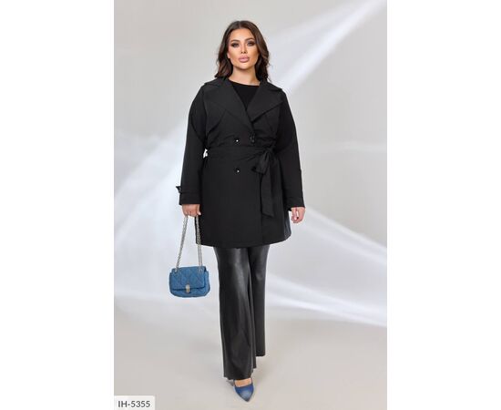 Жіночий тренч великого розміру р.48-50;52-54;56-58 "BRENDA" купити недорого від прямого постачальника, зображення 4