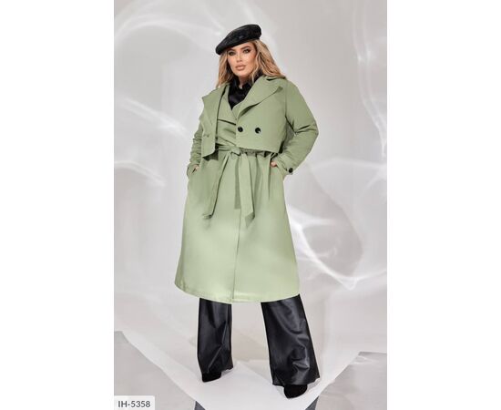 Жіночий тренч великого розміру р.48-50;52-54;56-58 "BRENDA" купити недорого від прямого постачальника, зображення 5