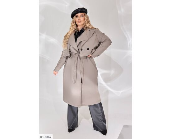 Жіночий тренч великого розміру р.48-50;52-54;56-58 "BRENDA" купити недорого від прямого постачальника, зображення 19