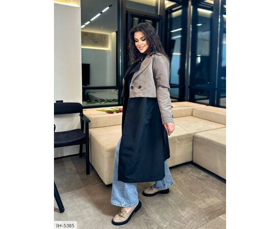 Жіночий тренч великого розміру р.48-50;52-54;56-58 "BRENDA" купити недорого від прямого постачальника, зображення 14