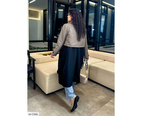 Жіночий тренч великого розміру р.48-50;52-54;56-58 "BRENDA" купити недорого від прямого постачальника, зображення 11