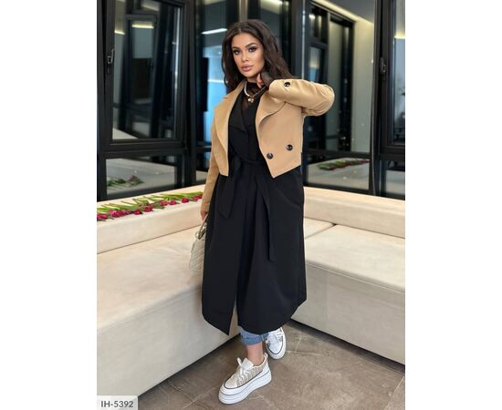 Жіночий тренч великого розміру р.48-50;52-54;56-58 "BRENDA" купити недорого від прямого постачальника, зображення 28