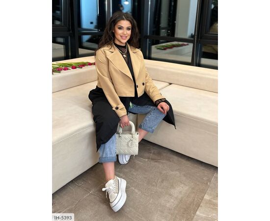 Жіночий тренч великого розміру р.48-50;52-54;56-58 "BRENDA" купити недорого від прямого постачальника, зображення 51