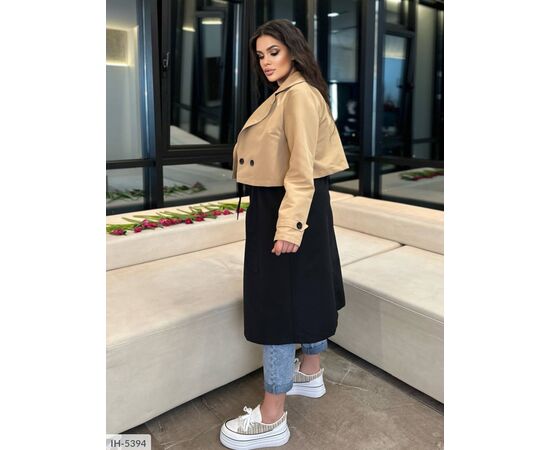 Жіночий тренч великого розміру р.48-50;52-54;56-58 "BRENDA" купити недорого від прямого постачальника, зображення 50