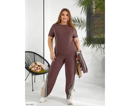 Жіночий костюм кофта з брюками на різанику великі розміри р.48-50;52-54;56-58 "BRENDA" купити недорого від прямого постачальника, зображення 24