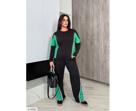 Жіночий костюм кофта з брюками на різанику великі розміри р.48-50;52-54;56-58 "BRENDA" купити недорого від прямого постачальника, зображення 12