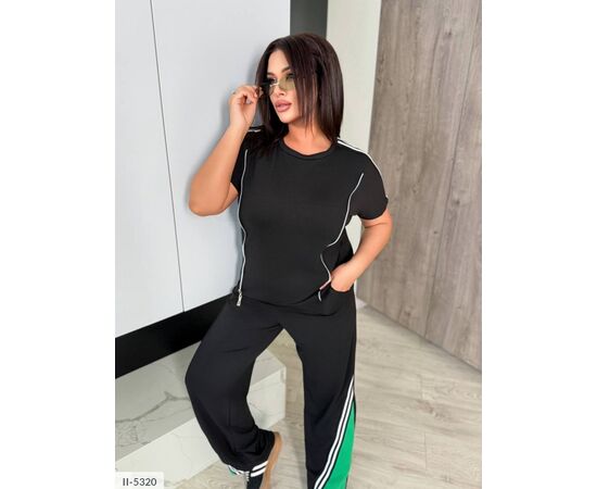 Жіночий костюм кофта з брюками на різанику великі розміри р.48-50;52-54;56-58 "BRENDA" купити недорого від прямого постачальника, зображення 10